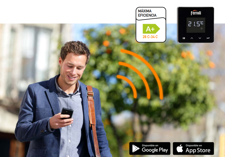 Además, con el sistema Connect Smart WiFi, podrás controlar la caldera desde tu móvil o tablet, programar la temperatura y ahorrar hasta un 15% adicional de energía.